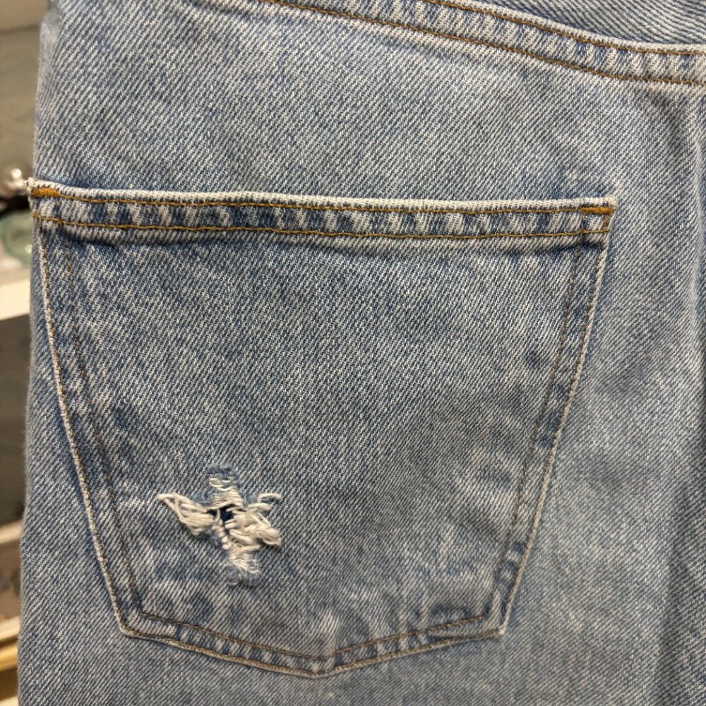 AGOLDE (Los Angelos) Straight Jeans in Light Wash Size 24 Distressed - Picture 7 of 14